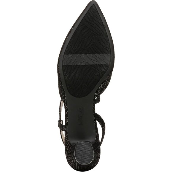 LifeStride Womens Gunmetal Polyurethane Pointed Closed Toe Minimalist Pump - Picture 4 of 9